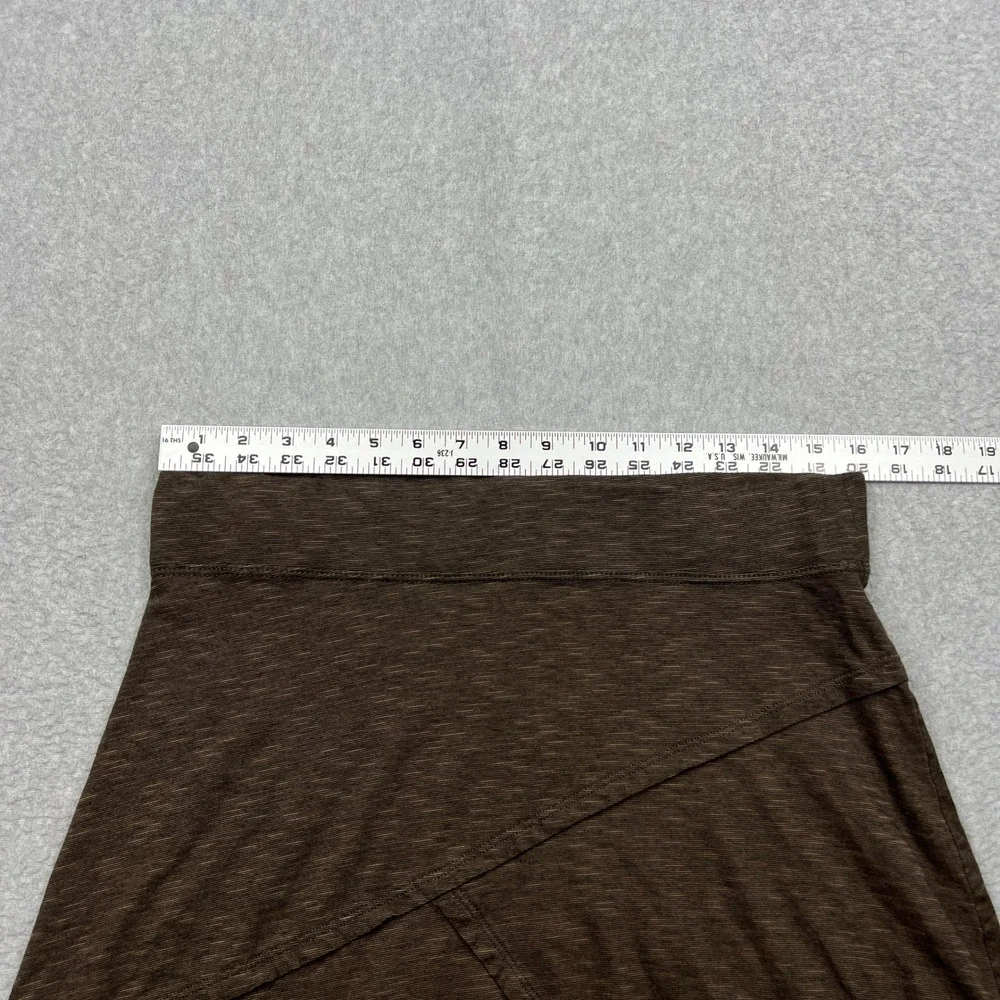Toad&Co Oblique Skirt Womens Medium Brown Heathered Asymmetrical A-Line Stretch